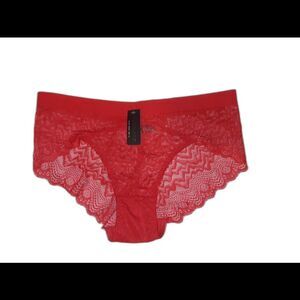 Youmita 1X High Risk Red Comfort Fit Lace Panty NWT